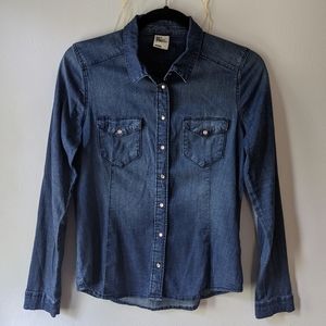 H&M Snap Button Denim Shirt